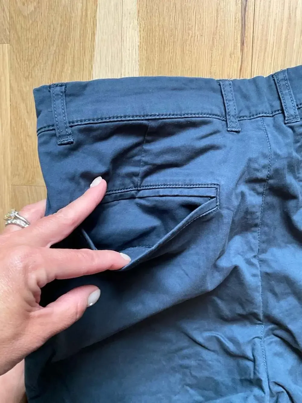 MNG Mango Men's Navy Blue Chino Pants
